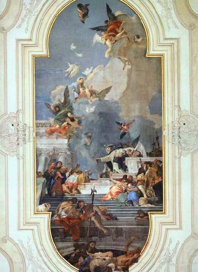 TIEPOLO, Giovanni Domenico The Institution of the Rosary Norge oil painting art